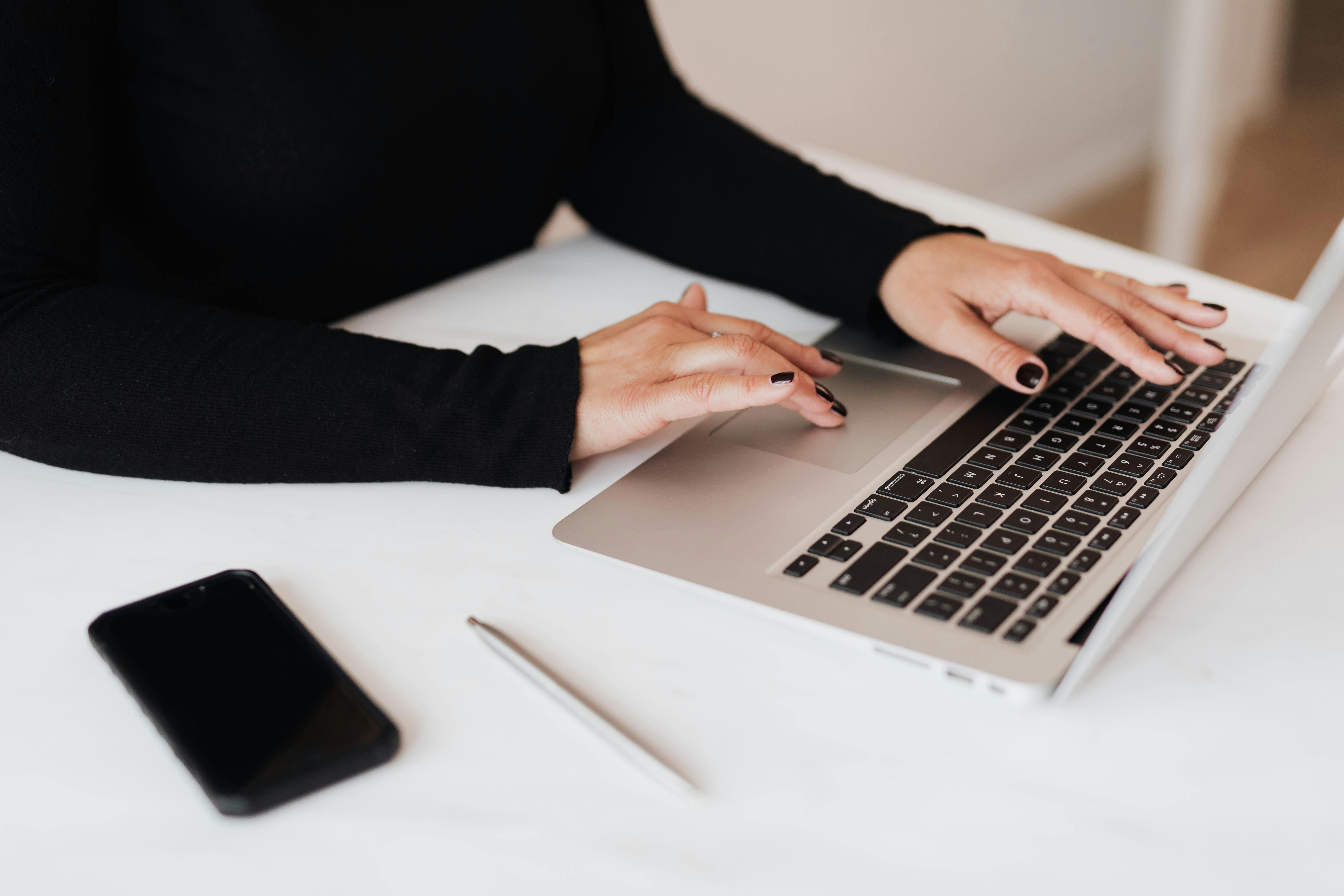 Lady on a laptop